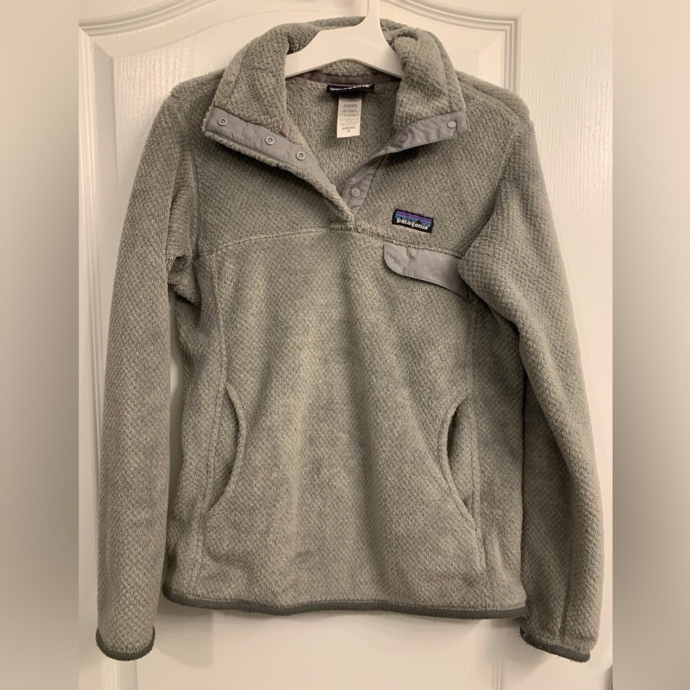 Patagonia Women's Re-Tool Snap-T Gray Fleece Pullover Size XS Preppy Outdoor